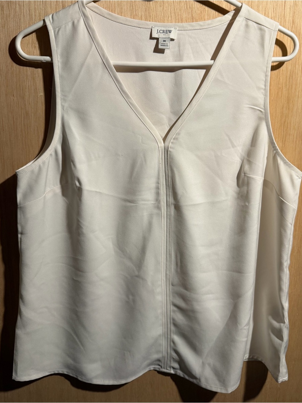 J. Crew Cream V-Neck Sleeveless Camisole
